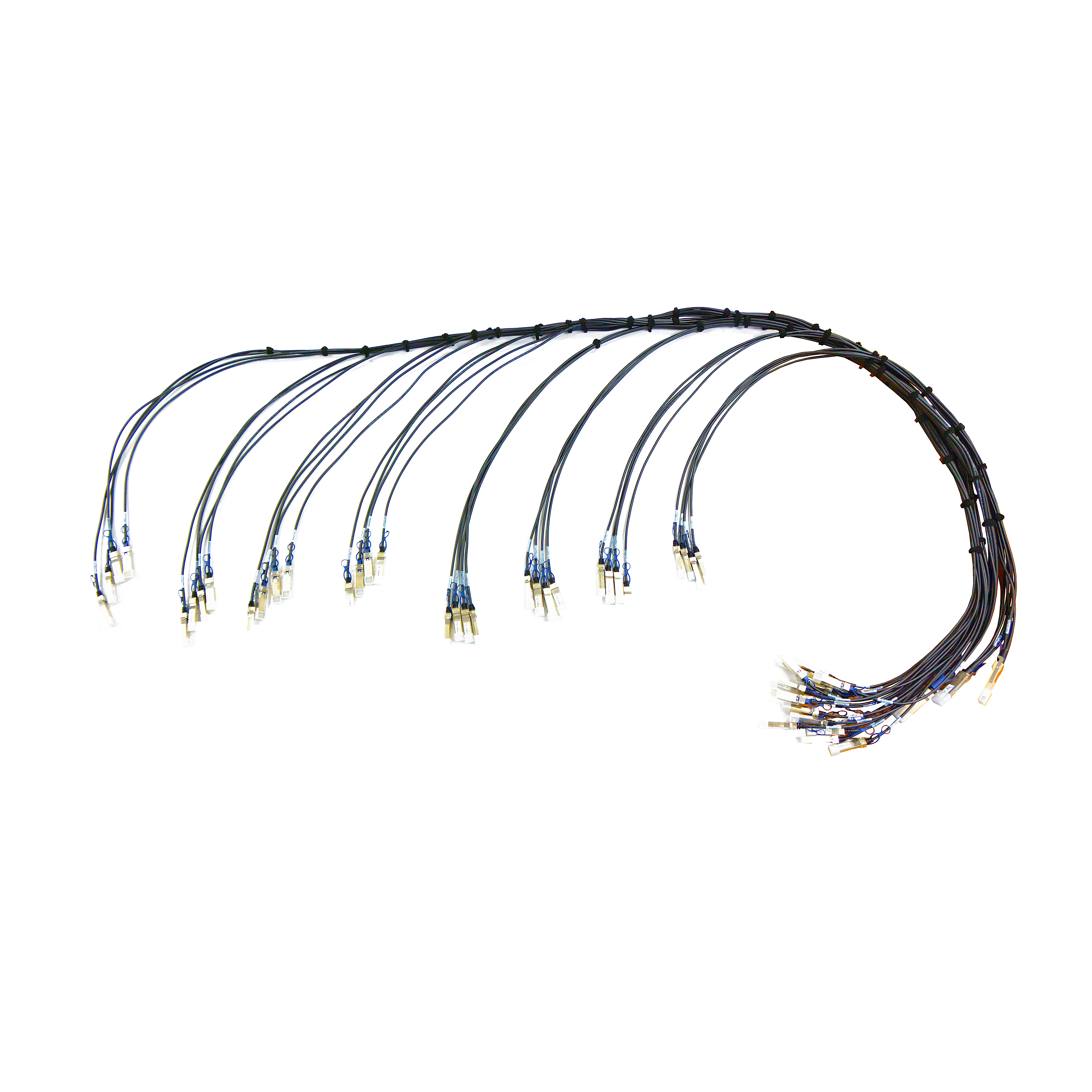 Pre-engineered SFP cable bundle - organized and labeled